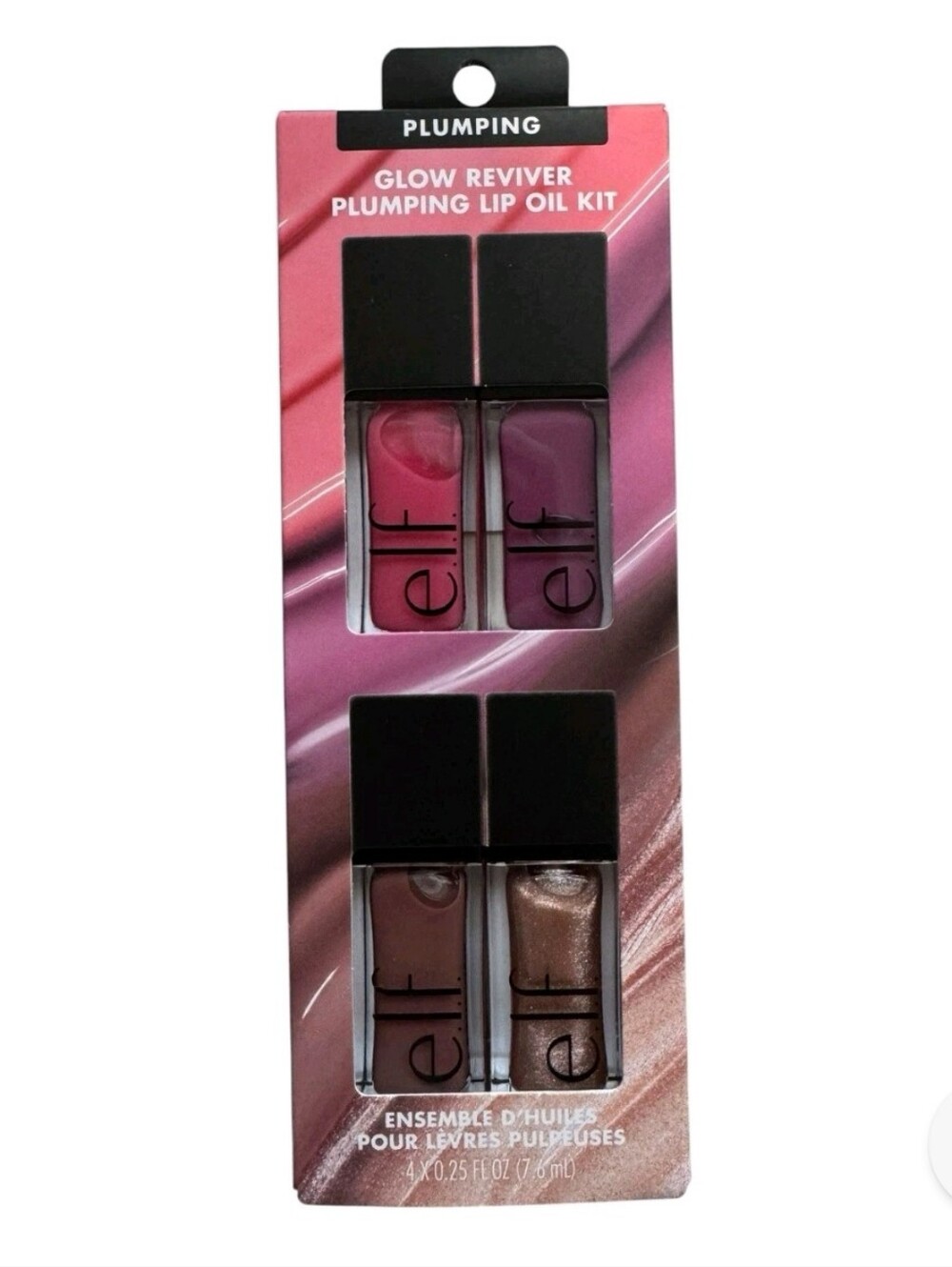 e.l.f. Glow Reviver Plumping Lip Oil Kit Gift Set - 4pc NWB